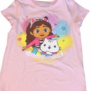 Pink Kids Shirt with Cartoon Print